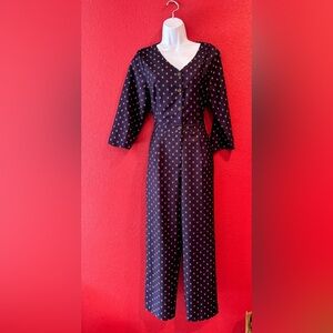 1980s Antoinette Square Polka Dot Jumpsuit